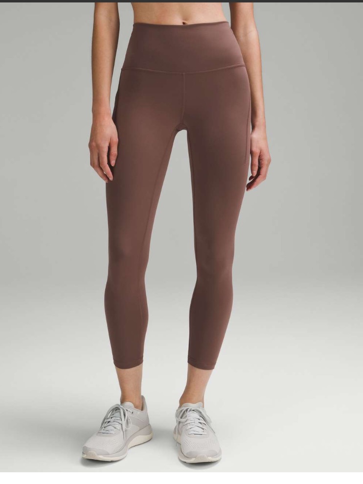 Lululemon Wunder Train High-Rise Tight With Pockets 25" Dark Oxide